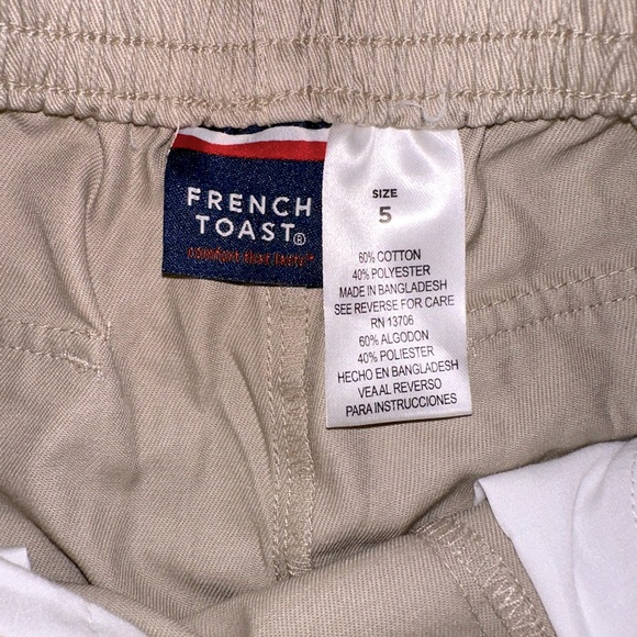 French Toast uniform stretch pull on shorts, Girls Size 5 - Picture 3 of 3